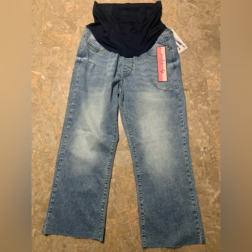 S.O.N.G. Women’s Blue Maternity Jeans L . 74% Cotton